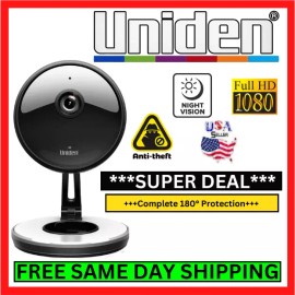Uniden Smart WiFi Security Camera HD 1080P Night Vision Cam 2-way Audio Live Video Home