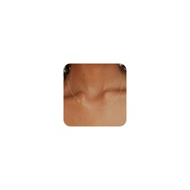 Thaivor Initial Necklaces for Women Dainty Gold Letter Necklace Sideways Initial Necklace Cute Name Necklace Simple Choker Necklaces for Women Trendy Gold Jewelry Gifts (A-1)