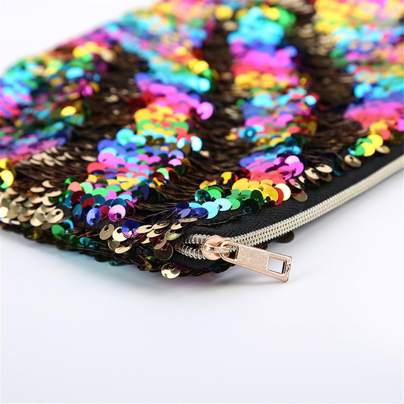NIXNUT Sequin Pencil Case Large Capacity Glitter Office Organizer Storage