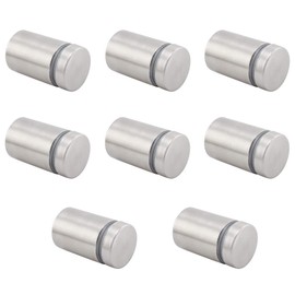 SDTC Tech 8-Pack Sign Holders Standoff Screws 3/4" Dia x 1" Len Stainless Steel Wall Mount Standoff Nail with Spacer Washer for Advertising Boards Glass Sign Acrylic Panel Photo Display