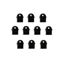monofive USB 3.1 Type C Connector Dustproof Protective Cover with Knob Strap Hole, Black (Pack of 10), PVC Type MF-TTEC-PV10B