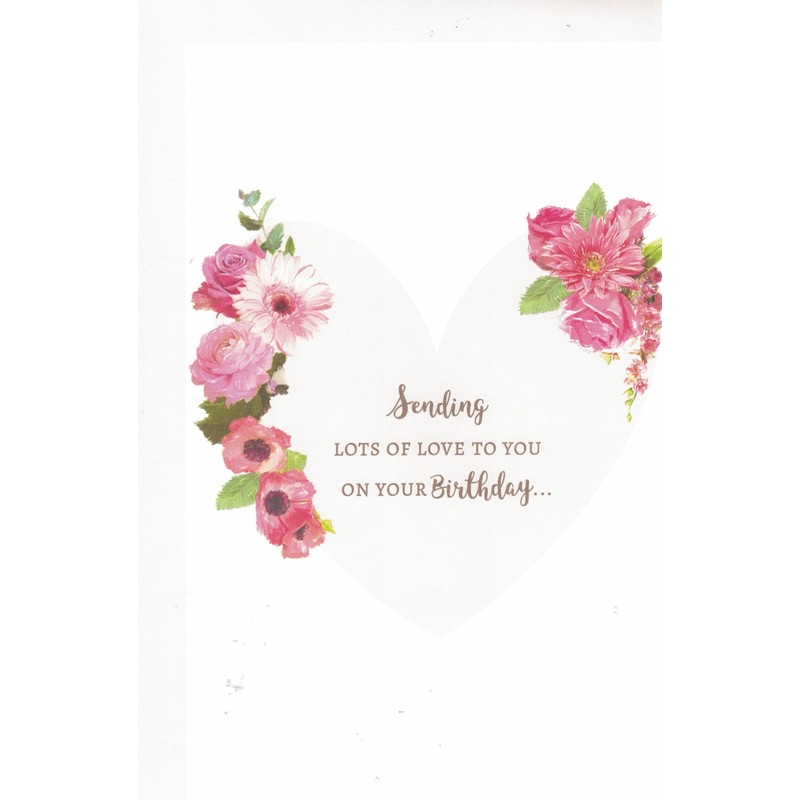Extra large granddaughter birthday card. 8 page insert. Love heart.