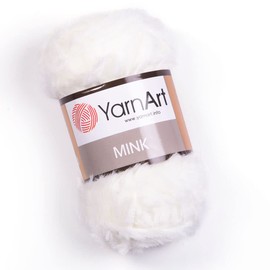 Yarn Art Yarnart Mink Fur Yarn, Soft Fur Yarn Chunky Fluffy Faux Fur Yarn Fuzzy Fur Yarn Eyelash Yarn for Crochet Knit Clothes Knitting 50gr (Yarnart Mink 330)