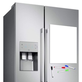 Magnetic Blank Fridge Whiteboard: 42x30cm with 4 Colourful Erasable Pens