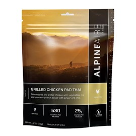 AlpineAire Foods Grilled Chicken Pad Thai 4.97 oz – Ready-to-Eat Premium Freeze-Dried Meal, 2 Servings, 530 Calories, 25g Protein – Hunting, Camping, Backpacking, Survival Food Made in USA Pack of 1