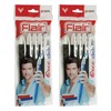 FLAIR 10 x 0.7mm Ezee Click BLACK Ballpoint Retractable Pens