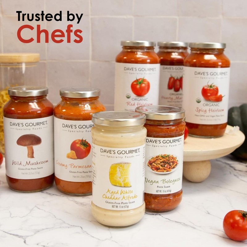 Dave's Gourmet Wild Mushroom Pasta Sauce - Savory Tomato &