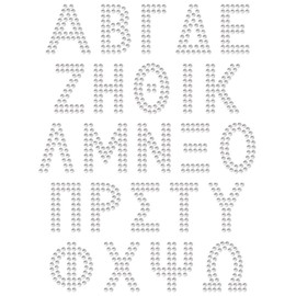 Rhinestone Genie Font-Greek Letters 2" Magnetic Rhinestone Template, Black