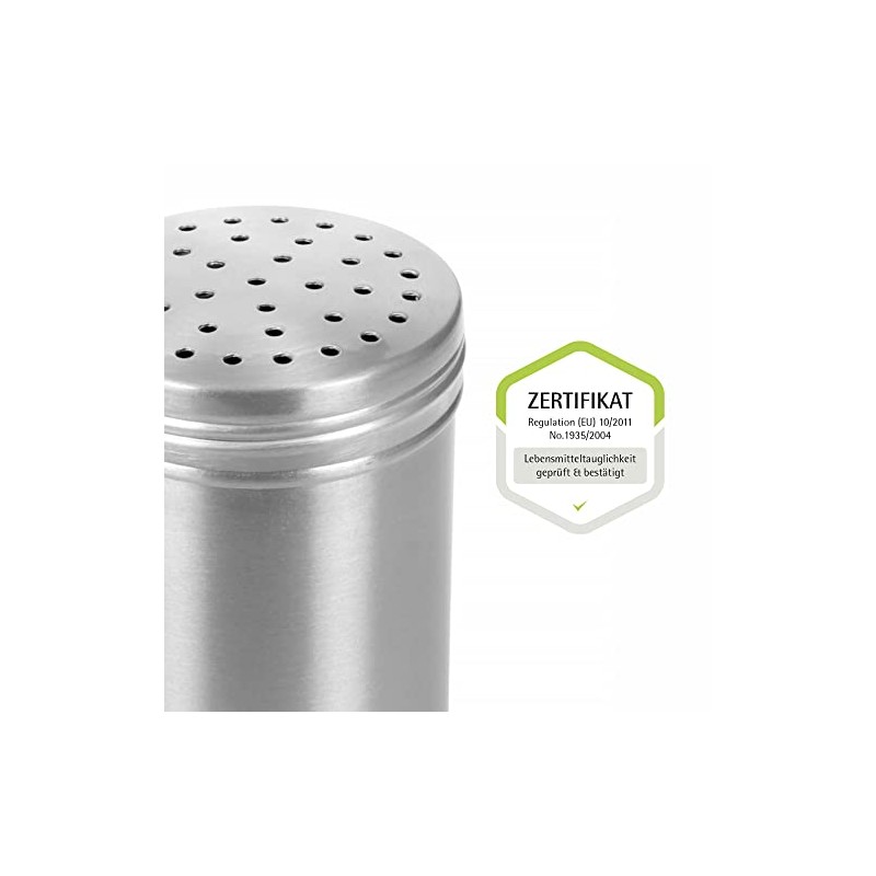 GRÄWE Set of 6 Aluminium Spice Shakers, Salt Shakers, Pepper