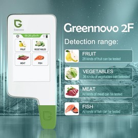 Greennovo 2FB Mini Nitrate Tester for Fish Fruit Vegetable Meat, Food Test Detector Home Testing-Black
