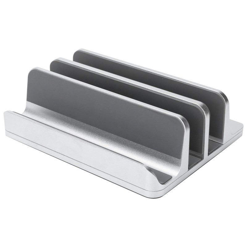 Adjustable Vertical Laptop Stand Double Slots Aluminium Alloy Notebook Computer