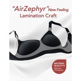 HOFISH Nursing Bras for Breastfeeding, AirZephyr Seamless Maternity Bra, Soft Breathable Nursing Bra for Pregnancy (US, Alpha, X-Large, Regular, Regular, Black)