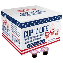 250 Prefilled Communion Cups with Premium Red Grape Juice and Wafers by Cup of Life – Fresh, Convenient, and Ready to Serve