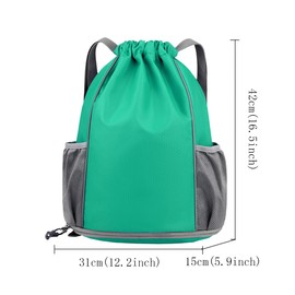 FAVORTALK Ballet Bag Waterproof Premium String Swimming Sports Bags Suitable for Gym Travel Beach Swim Football Shoe Storage Trainer Bag Men Women Drawstring Gym Bag, Green 17710