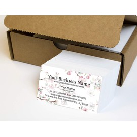 Simple Custom Premium Business Cards 500 Full color - Spring Buzz (129 lbs. 350gsm-Thick paper), Made in The USA