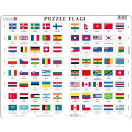 Larsen L2 Flag Jigsaw Puzzle 80 Piece Frame Puzzle.