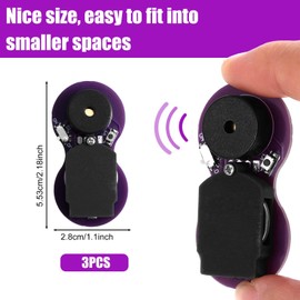 3pcs Annoying Cricket Noise Maker Prank, Figure 8 Appearance Hidden Cricket Noise Device with 16 Chirping Sounds Beeping Prank Items for Office School Party Home Friends Gag Gifts (Purple)