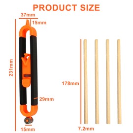 5Pcs Scribe Tool Set, Scribing Tools for Tile Scribe & Woodworking, Multi Functional Pencil Scribing Tool with Lock, Woodworking Edge Corner Measuring Duplicator, Profile Marking Tool for Carpentry