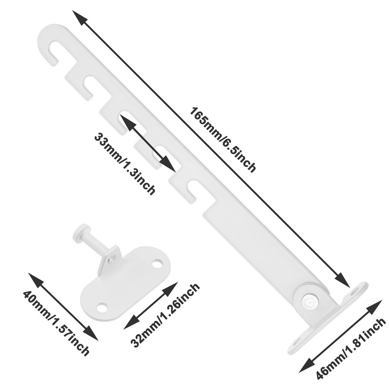 Micro Traders 2pcs Adjustable Window Limiters Adjustable Window Stopper Window