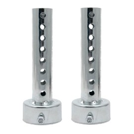 Motorcycle Exhaust Silencer, KACEPAR 42 mm DB Killer Silencer, Universal Exhaust Pipe Silencer, Can Silencer, Noise Canceller, Silver, Pack of 2