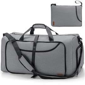 150L Duffle Bag for Travel, Extra Large Foldable Waterproof Travel Duffel Bags Weekender Overnight Bag for Men and Women with Shoe Compartment (Gray)