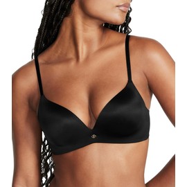 Victoria's Secret So Obsessed Wireless Push Up Bra, Padded, Plunge Neckline, Smoothing, Bras for Women, Black (38C)