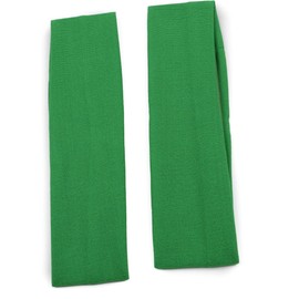 Mytoptrendz® 2 PCS Soft Headbands 5cm Wide Stretchy Elastic Kylie Hairbands Womens Girls Plain Bandeau Hair Wrap Head Band- (Green)