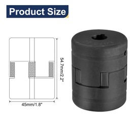 sourcing map 1/2" to 7/8" L075 Flexible 3-Piece L-Jaw Coupling Coupler Set & Buna-N NBR Rubber Spider for Log Splitter Hybrid Equipment