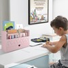 Wisuce Bamboo Mail Organizer Countertop Desktop with Drawer - All-in-One