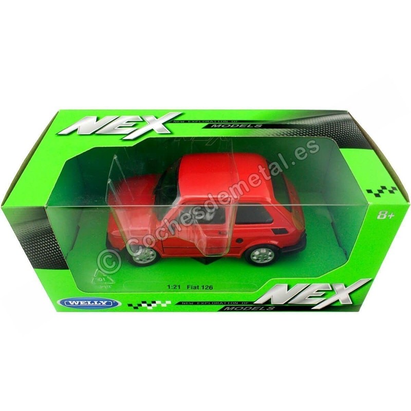 Fiat 126, rot, 0, Modellauto, Fertigmodell, Welly 1:24