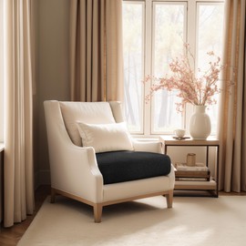 SUBRTEX Stretch Cushion Covers Couch Cushion Slipcovers RV Seat Covers Chair Loveseat Sofa Cushion Protector Spandex Elastic Furniture Protector for Seat(Steel Blue, 2 Pieces)