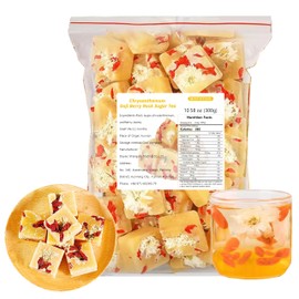 Chrysanthemum Goji Rock Sugar Tea 10.58 Oz/300g Individual Packing Rock Sugar Cubes With Chrysanthemum Sweet Flavor With Floral Amora