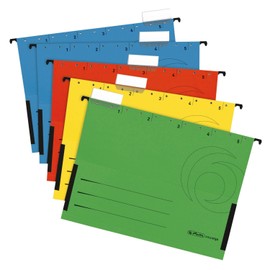 UniReg Suspension File A4 Assorted Colours Pack of 5 Kraft Cardboard 230 g/m²