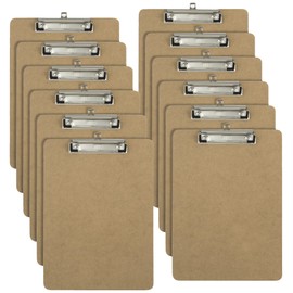 Officemate Recycled Wood Clipboards, Low Profile Clip, 12 Pack Clipboards, Letter Size (9 x 12.5 Inches), Brown (83812)