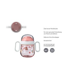 Mepal - Non-Spill Sippy Cup Mio - Sippy Cup 6+ Months - Baby Sippy Cup - Dishwasher Safe & BPA-Free - 200 ml – Flowers & Butterflies