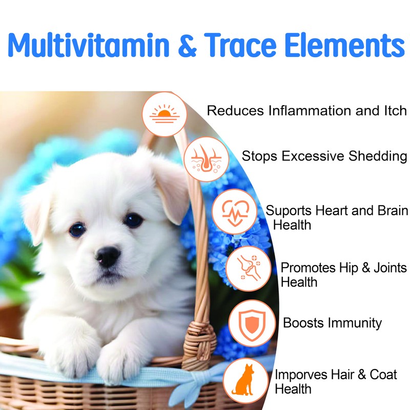 NATRIVIGA Freeze-Dried Probiotics for Dogs with Enzymes, Omega-3 & Zinc