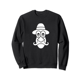 Goofy Sombrero Hat Mustache Face Sweatshirt