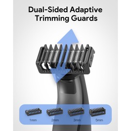 6 PC Attachments with 1/2/3/5mm Bi-directional Protective Combs, 0mm Intimate Skin Protection & 3mm Body Comb. Compatible with O Blade QP2724, QP2834, QP25XX, QP26XX & Pro Series - Perfect Oblade