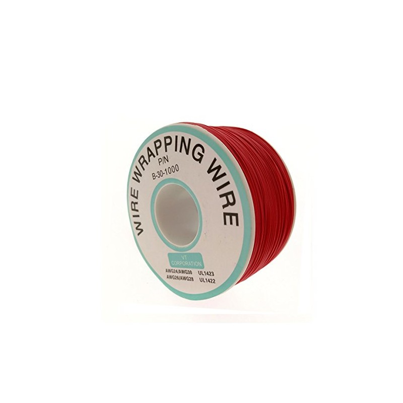 YXQ 0.25mm Dia Wire-Wrapping Wire Red 305M 30AWG Type Tinned