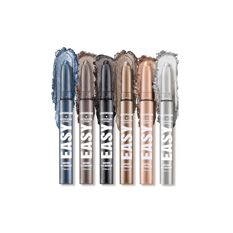 6 Pieces Eyeshadow Stick Set, Cream Eyeshadow Pencil Crayon, Waterproof