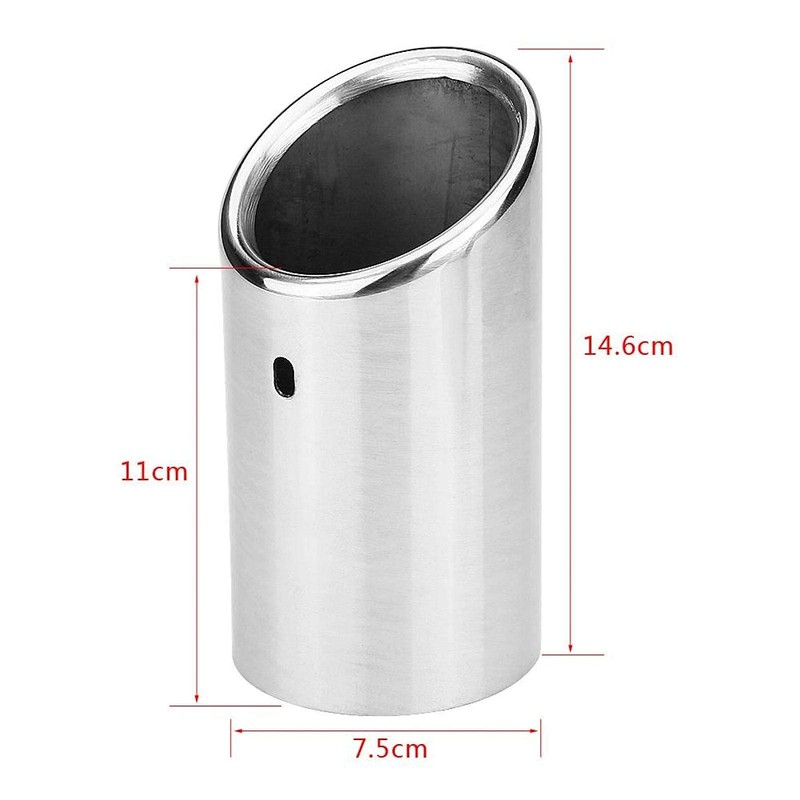 Ymiko 2pcs Car Exhaust Silencer Tip Pipe for A4 B8