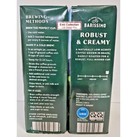 Barissimo German Roasted Low Acidity Dark Ground Coffee 17.6oz 500g (2 Packs)