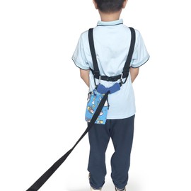 welsoon Walking Harness for Older Children with Quick Grab Handle and Adjustable Tether for Autism Special Needs ADHD Safety Teens Harness with Pouch Removable Autism Awareness Puzzle