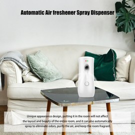 (4-Pack) Auto Air Freshener Spray Dispenser Free Stand or Wall Mounted Automatic Aerosol Aroma Machines are Widely Used in Hotels, Bedrooms, Airports, Bathrooms, Offices, Commercial Places (White 001)