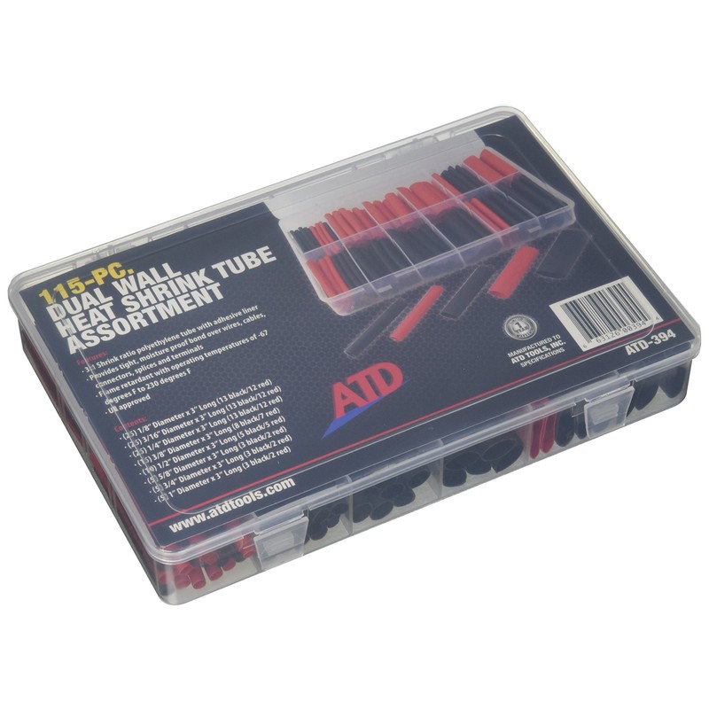 ATD Tools ATD-394 115 Pc. Dual Wall Heat Shrink Tube