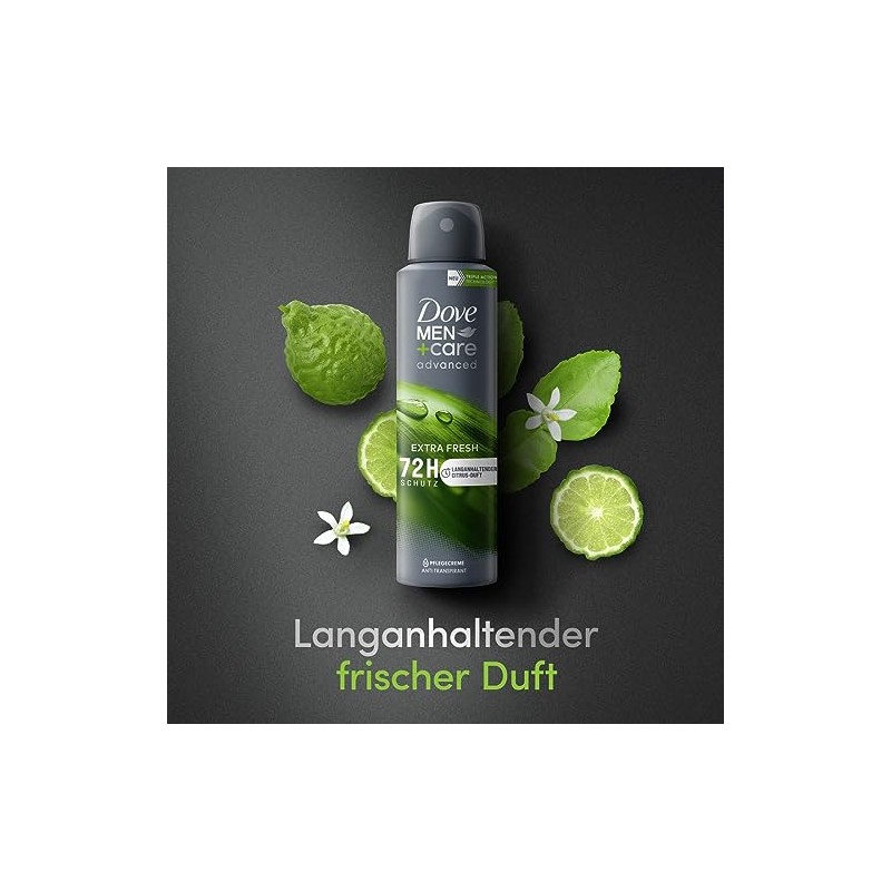 Dove Men+Care Advanced Antiperspirant Extra Fresh Protects 72 Hours from