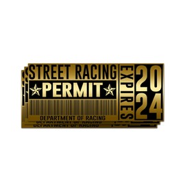 Golden Street Racing Permit Sticker 2024 Racing Funny Mexico Drag Race gifts for Driver Vinyl Die Cut Sticker Water-Resistand Gift Idea Merchandise Decor Decal Stuff