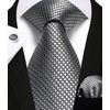 Enlision Silver Grey Ties for Men Wedding Plaid Tie and