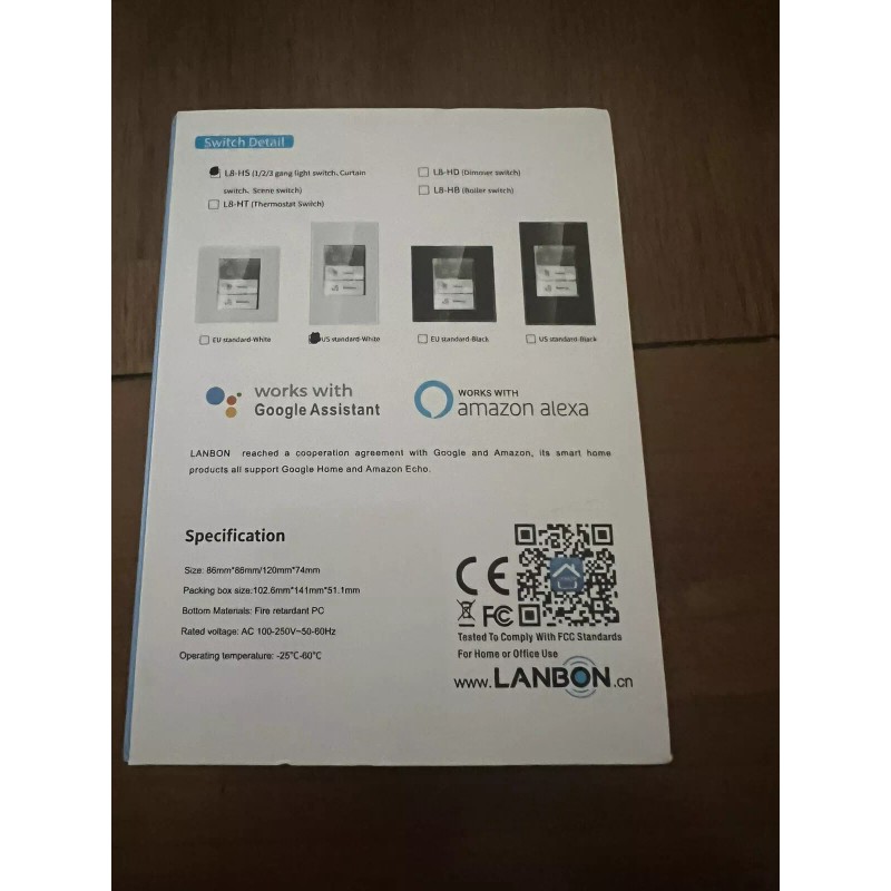LANBON L8-HS 1/2/3 Gang Light, Curtain Scene, Switch WiFi Mesh