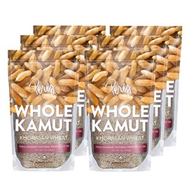 Pereg Kamut Khorasan Wheat - (16 Oz x 6 Pack) - Picked from Fresh Harvest - Premium Quality Khorasan Wheat - Ancient Grains Wheat Berries - Non-GMO, Kosher Certified & Vegan – Organic